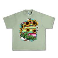 Oil Green Arizona Map Sunflower Cactus Serape Urban Heavy Tee - RanaPortraitStore