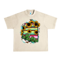 Sandshell Arizona Map Sunflower Cactus Serape Urban Heavy Tee - RanaPortraitStore