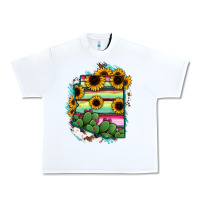 White Arizona Map Sunflower Cactus Serape Urban Heavy Tee - RanaPortraitStore