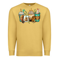 Antique Gold jesus coffee cups Premium Sweatshirt - Zillion Design Studio