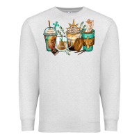Oatmeal Heather jesus coffee cups Premium Sweatshirt - Zillion Design Studio
