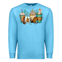 Ocean Blue jesus coffee cups Premium Sweatshirt - Zillion Design Studio