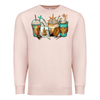 Pale Pink jesus coffee cups Premium Sweatshirt - Zillion Design Studio