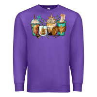 Purple jesus coffee cups Premium Sweatshirt - Zillion Design Studio