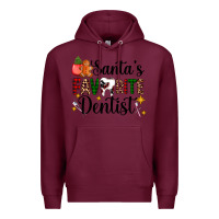 Burgundy santa's favorite dentist Premium Hoodie - AdoDesignShop
