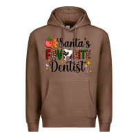 Chestnut santa's favorite dentist Premium Hoodie - AdoDesignShop