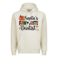 Oatmeal Heather santa's favorite dentist Premium Hoodie - AdoDesignShop
