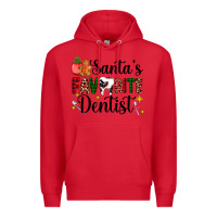 Red santa's favorite dentist Premium Hoodie - AdoDesignShop