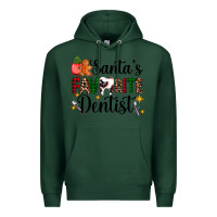 Sports Green santa's favorite dentist Premium Hoodie - AdoDesignShop