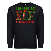 Black i am not an elf i am just short christmas Premium Sweatshirt - RanaPortraitStore