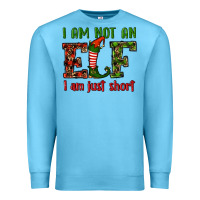 Ocean Blue i am not an elf i am just short christmas Premium Sweatshirt - RanaPortraitStore