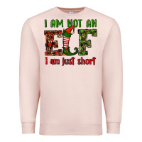 Pale Pink i am not an elf i am just short christmas Premium Sweatshirt - RanaPortraitStore