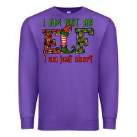 Purple i am not an elf i am just short christmas Premium Sweatshirt - RanaPortraitStore