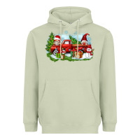 Matcha Christmas gnomes truck Heavyweight Hoodie - Zillion Design Studio