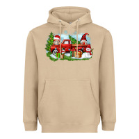 Mushroom Christmas gnomes truck Heavyweight Hoodie - Zillion Design Studio