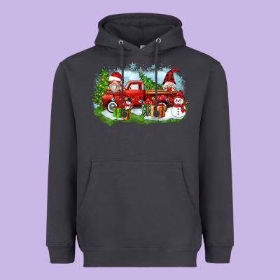 Christmas Gnomes Truck Heavyweight Hoodie Designed By Zillion Design Studio