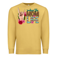 Antique Gold rockin the mom life mothers day Premium Sweatshirt - texasbilliewilder