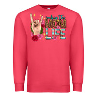 Cardinal rockin the mom life mothers day Premium Sweatshirt - texasbilliewilder