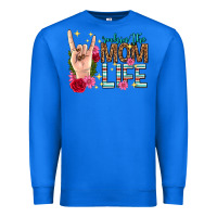 True Royal rockin the mom life mothers day Premium Sweatshirt - texasbilliewilder