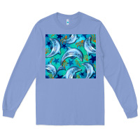 Colony Blue dolphin tumbler Long Sleeve Tee - BarkalooDesign