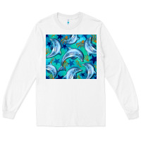 White dolphin tumbler Long Sleeve Tee - BarkalooDesign