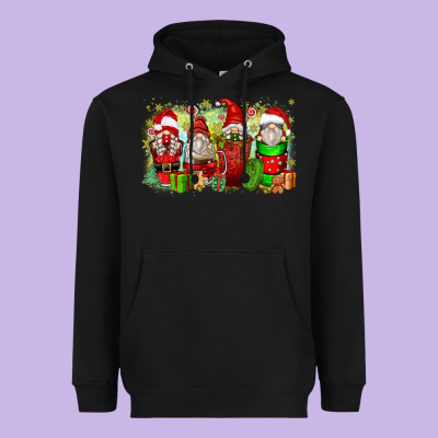 Christmas Gnome Coffee Cups Heavyweight Hoodie Designed By Zillion Design Studio