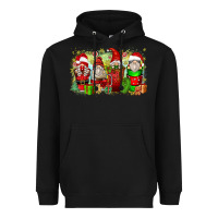 Black Christmas gnome coffee cups Heavyweight Hoodie - Zillion Design Studio