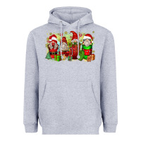 Heather Grey Christmas gnome coffee cups Heavyweight Hoodie - Zillion Design Studio