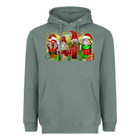 Sage Christmas gnome coffee cups Heavyweight Hoodie - Zillion Design Studio