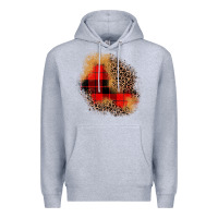 Heather Grey christmas patch Premium Hoodie - JahusDesignShop