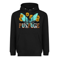 Black created with a purpose Heavyweight Hoodie - texasbilliewilder