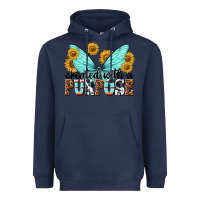 Navy created with a purpose Heavyweight Hoodie - texasbilliewilder