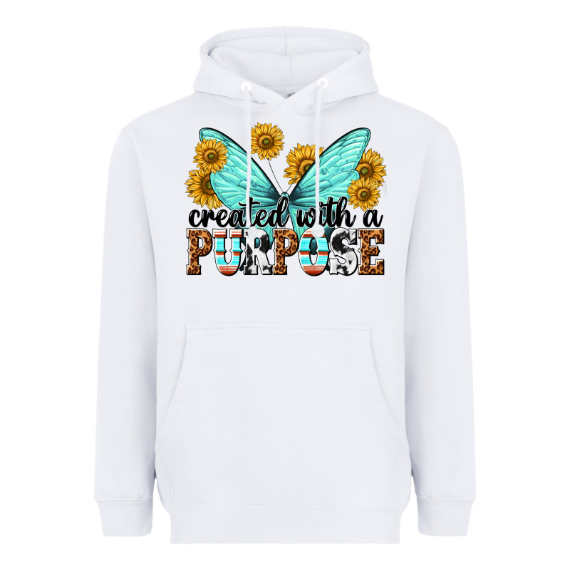 Created With A Purpose Heavyweight Hoodie by texasbilliewilder | Teevron