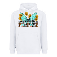 White created with a purpose Heavyweight Hoodie - texasbilliewilder