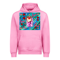 Fuchsia Pink sugar with love Urban Hoodie - AdoDesignShop