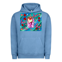 Pigment Pebble Blue sugar with love Urban Hoodie - AdoDesignShop