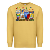 Antique Gold hispanic heritage month coffee cups Premium Sweatshirt - Zillion Design Studio