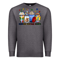 Charcoal Heather hispanic heritage month coffee cups Premium Sweatshirt - Zillion Design Studio