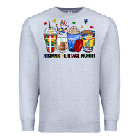 Heather Grey hispanic heritage month coffee cups Premium Sweatshirt - Zillion Design Studio