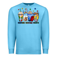 Ocean Blue hispanic heritage month coffee cups Premium Sweatshirt - Zillion Design Studio