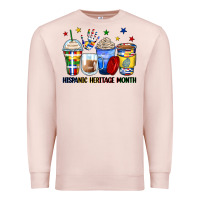 Pale Pink hispanic heritage month coffee cups Premium Sweatshirt - Zillion Design Studio