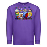Purple hispanic heritage month coffee cups Premium Sweatshirt - Zillion Design Studio