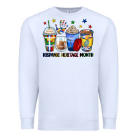 White hispanic heritage month coffee cups Premium Sweatshirt - Zillion Design Studio