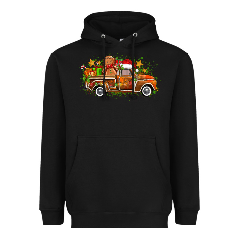 Christmas Gingerbread Truck Heavyweight Hoodie by Zillion Design Studio | Teevron