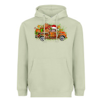 Matcha christmas gingerbread truck Heavyweight Hoodie - Zillion Design Studio