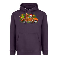 Plum christmas gingerbread truck Heavyweight Hoodie - Zillion Design Studio