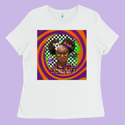Halloween African Girl Ladies Tee Designed By Barkaloodesign