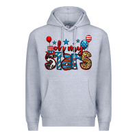 Heather Grey oh my stars 4th of july Premium Hoodie - Jasminsmagicworld