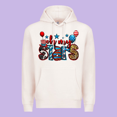 Oh My Stars 4th Of July Premium Hoodie Designed By Jasminsmagicworld