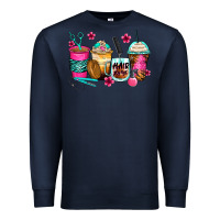 Navy hairstylist coffee cups Premium Sweatshirt - Zillion Design Studio